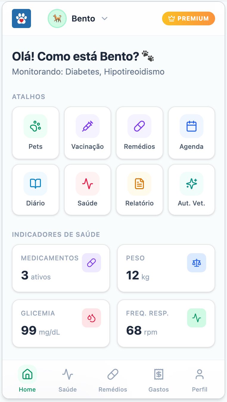 Screenshot da App PetCare Chronic
